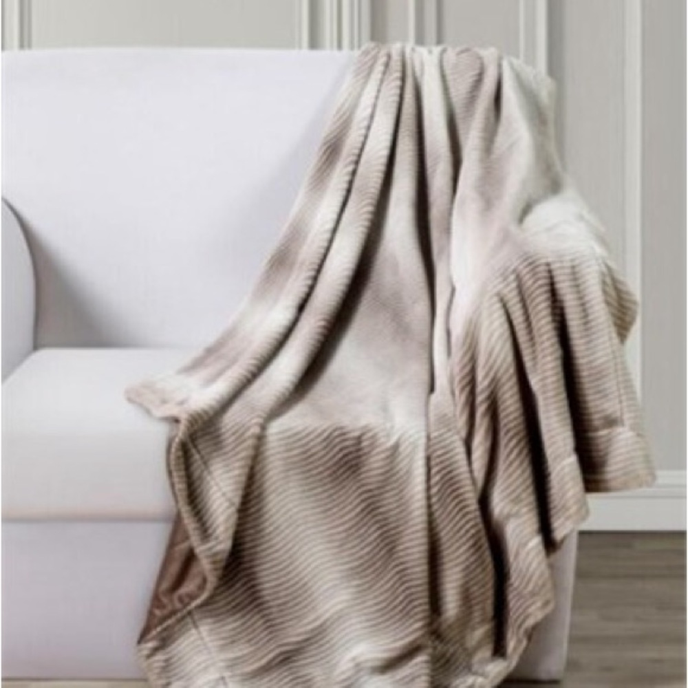 Morgan Home Birch Trail Luxurious Faux Fur Throw (brand new open box)50x60